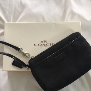 Black Coach wristlet w/ original box